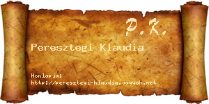 Peresztegi Klaudia névjegykártya