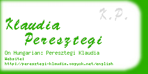 klaudia peresztegi business card